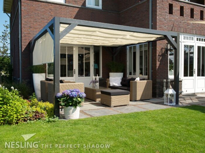 Pergola  PS1 drewno lakierowane 318 x 409 cm  biale