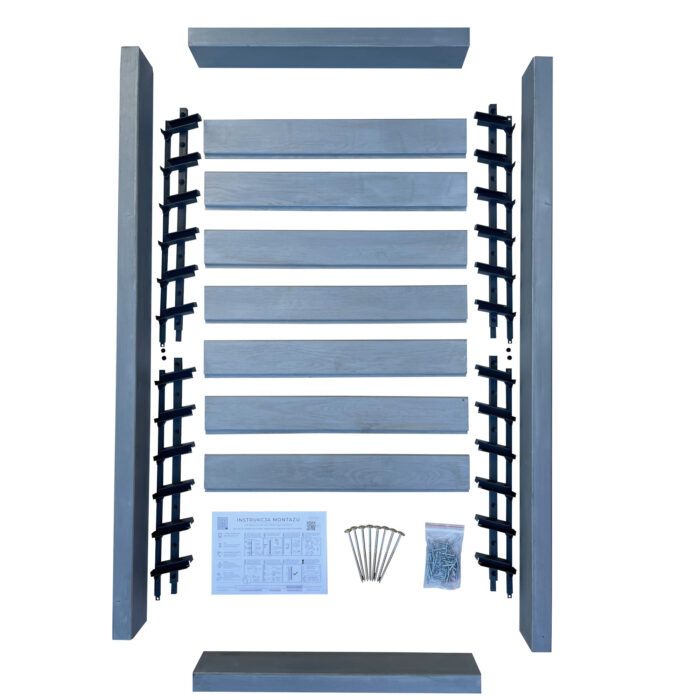 Zaluzje regulowane tarasowe drewniane shuttersy 1 mkw zabudowy  zestaw do samodzielnego montazu