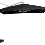 Parasol ogrodowy ICON T  kolor stelazu Oak  kolor Feded black  35 x 35 m