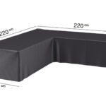 Pokrowiec na meble ogrodowe w ksztalcie L 220x220x90xH70 cm