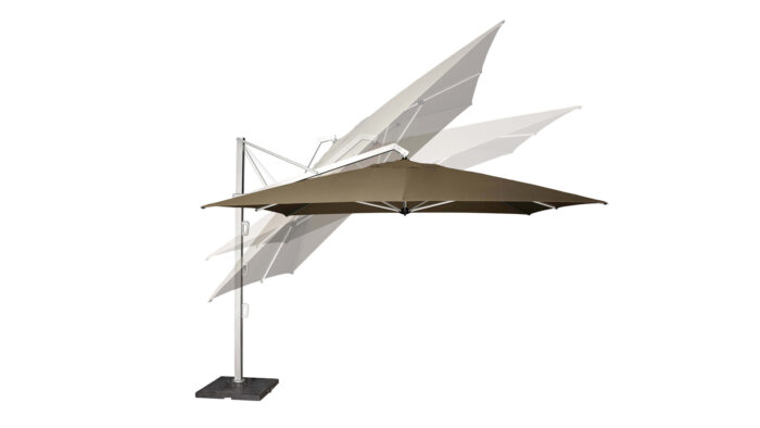 Parasol ogrodowy ICON T  kolor stelazu Anthracite  kolor Feded black  4 x 3 m
