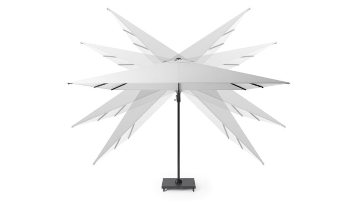 Parasol ogrodowy VOYAGER T PREMIUM  kolor stelazu Anthracite  kolor Manhattan  27 x 27 m