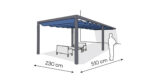 Pergola aluminiowa PS1 230 x 510 cm  Antracyt