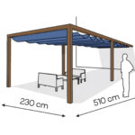 Pergola aluminiowa PS1 230 x 510 cm  Zamowienie indywidualne