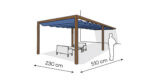 Pergola aluminiowa PS1 230 x 510 cm  Zamowienie indywidualne