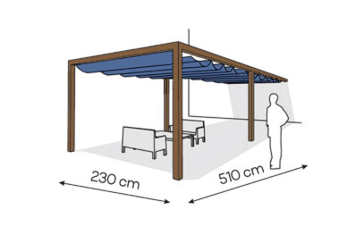 Pergola aluminiowa PS1 230 x 510 cm  Zamowienie indywidualne