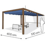 Pergola aluminiowa PS1 400 x 510 cm  Zamowienie indywidualne