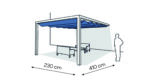 Pergola aluminiowa PS1 230 x 410 cm  Bialy