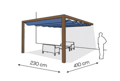 Pergola aluminiowa PS1 230 x 410 cm  Zamowienie indywidualne