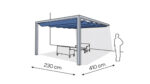 Pergola aluminiowa PS1 230 x 410 cm  Srebrny