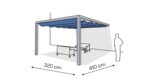 Pergola aluminiowa PS1 320 x 410 cm  Srebrny