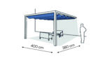 Pergola aluminiowa PS1 400 x 380 cm  Bialy