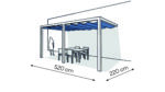 Pergola aluminiowa PS2 220 x 520 cm  Bialy