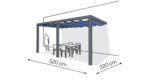 Pergola aluminiowa PS2 220 x 520 cm  Antracyt
