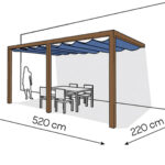 Pergola aluminiowa PS2 220 x 520 cm  Zamowienie indywidualne