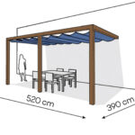 Pergola aluminiowa PS2 390 x 520 cm  Zamowienie indywidualne