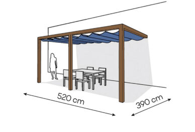 Pergola aluminiowa PS2 390 x 520 cm  Zamowienie indywidualne
