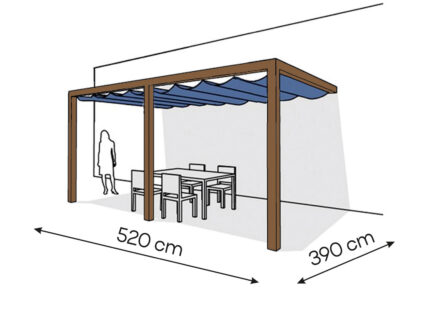 Pergola aluminiowa PS2 390 x 520 cm  Zamowienie indywidualne