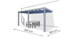 Pergola aluminiowa PS2 390 x 520 cm  Srebrny