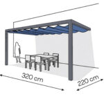 Pergola aluminiowa PS2 220 x 320 cm  Antracyt