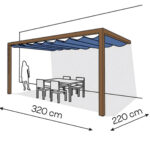 Pergola aluminiowa PS2 220 x 320 cm  Zamowienie indywidualne