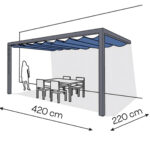 Pergola aluminiowa PS2 220 x 420 cm  Antracyt