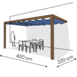 Pergola aluminiowa PS2 220 x 420 cm  Zamowienie indywidualne