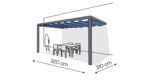 Pergola aluminiowa PS2 310 x 320 cm  Antracyt