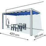 Pergola aluminiowa PS2 310 x 420 cm  Bialy
