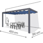 Pergola aluminiowa PS2 310 x 420 cm  Antracyt
