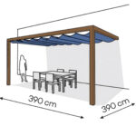 Pergola aluminiowa PS2 390 x 390 cm  Zamowienie indywidualne