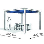 Pergola aluminiowa PW 320 x 420 cm  Bialy