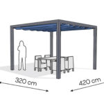 Pergola aluminiowa PW 320 x 420 cm  Antracyt
