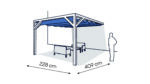 Pergola  PS1 drewno lakierowane 228 x 409 cm  biale