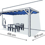 Pergola  PS2 drewno lakierowane 309 x 418 cm  biale