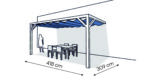 Pergola  PS2 drewno lakierowane 309 x 418 cm  biale