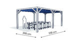 Pergola  PW drewno lakierowane 398 x 518 cm  biale