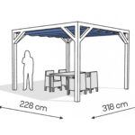 Pergola  PW drewno lakierowane 228 x 318 cm  biale