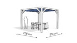 Pergola  PW drewno lakierowane 228 x 318 cm  biale