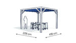 Pergola  PW drewno lakierowane 228 x 418 cm  biale