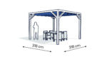 Pergola  PW drewno lakierowane 318 x 318 cm  biale