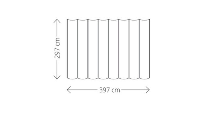 Roleta przeciwdeszczowa Prosail  297 x 397 cm