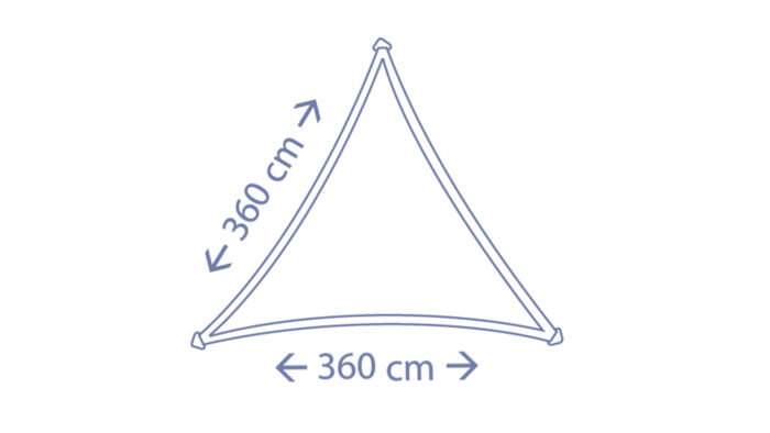 Zagiel  trojkat 36 x 36 x 36 m kolor Granatowy