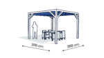 Pergola  PW drewno lakierowane 398 x 388 cm  biale