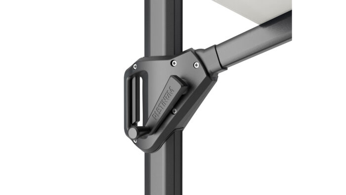 Parasol ogrodowy CHALLENGER T PREMIUM  kolor stelazu Anthracite  kolor Champagne  3 x 3 m