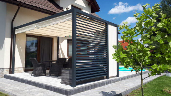 Pergola aluminiowa PS1 320 x 420 cm - Antracyt - obrazek 3