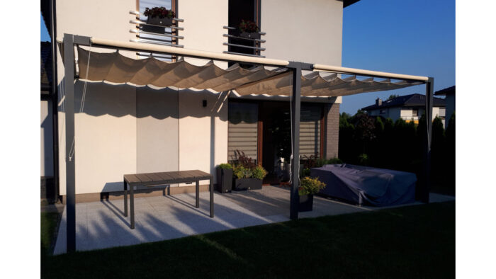 Pergola aluminiowa PS2 230 x 420 cm - Antracyt - obrazek 2