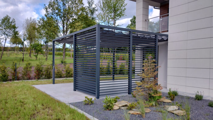 Pergola aluminiowa PS1 230 x 520 cm - Antracyt - obrazek 3