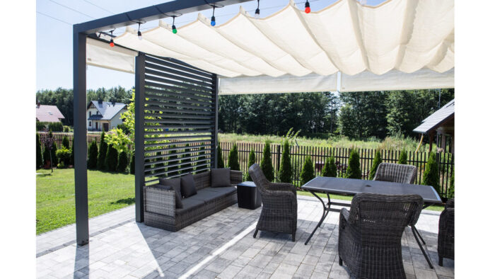Pergola aluminiowa PS1 230 x 520 cm - Antracyt - obrazek 5