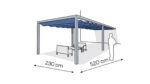 Pergola aluminiowa PS1 230 x 520 cm - Srebrny